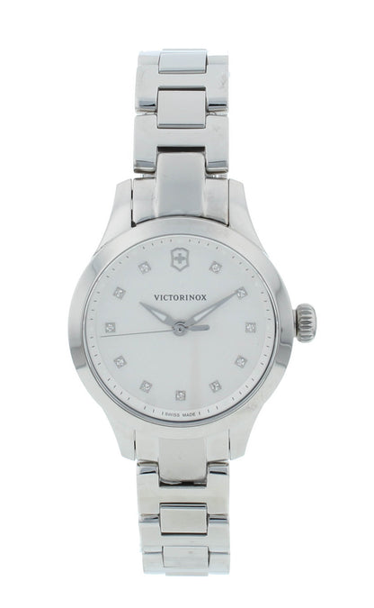 Victorinox Alliance 28mm Quartz Silver Diamond Dial Steel Ladies Watch 241875