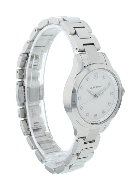 Victorinox Alliance 28mm Quartz Silver Diamond Dial Steel Ladies Watch 241875
