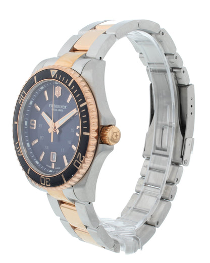 Victorinox Maverick Two-Tone Blue Dial 44mm Steel Quartz Men's Watch 241950