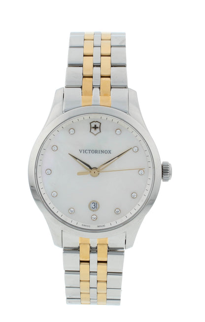Victorinox Alliance 35mm Two-Tone Quartz MOP Diamond Dial Ladies Watch 241831
