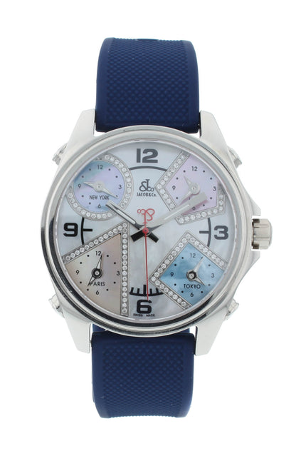 Jacob & Co. Five Time Zone 40mm Missing Bezel 40mm Quartz Watch JCM-54PDA