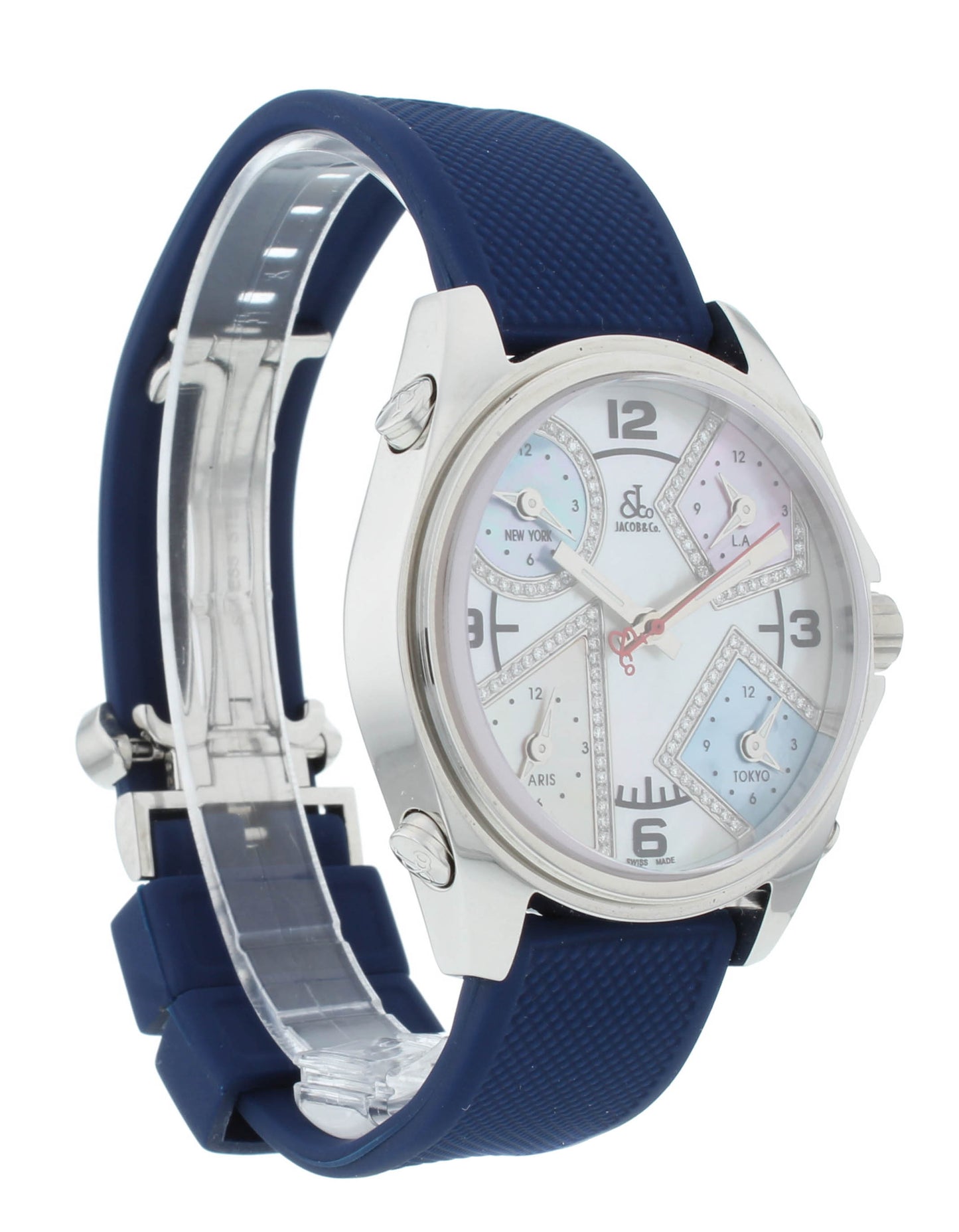 Jacob & Co. Five Time Zone 40mm Missing Bezel 40mm Quartz Watch JCM-54PDA