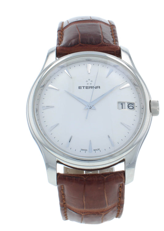 Eterna Vaughan Big Date 42mm Automatic Silver Dial Men's Watch 7630.41.61.1185