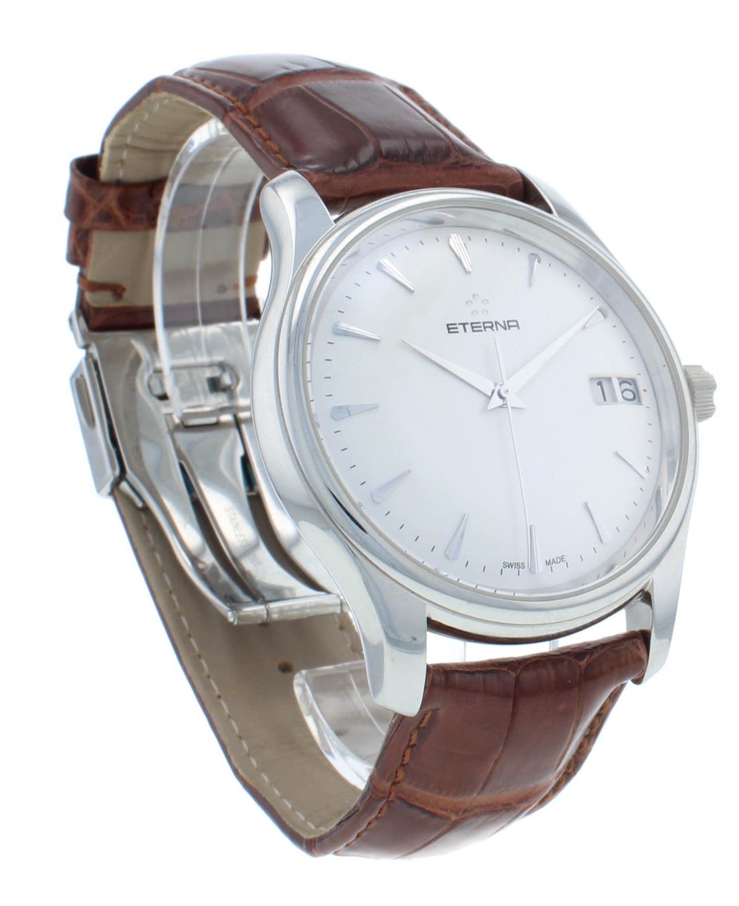 Eterna Vaughan Big Date 42mm Automatic Silver Dial Men's Watch 7630.41.61.1185