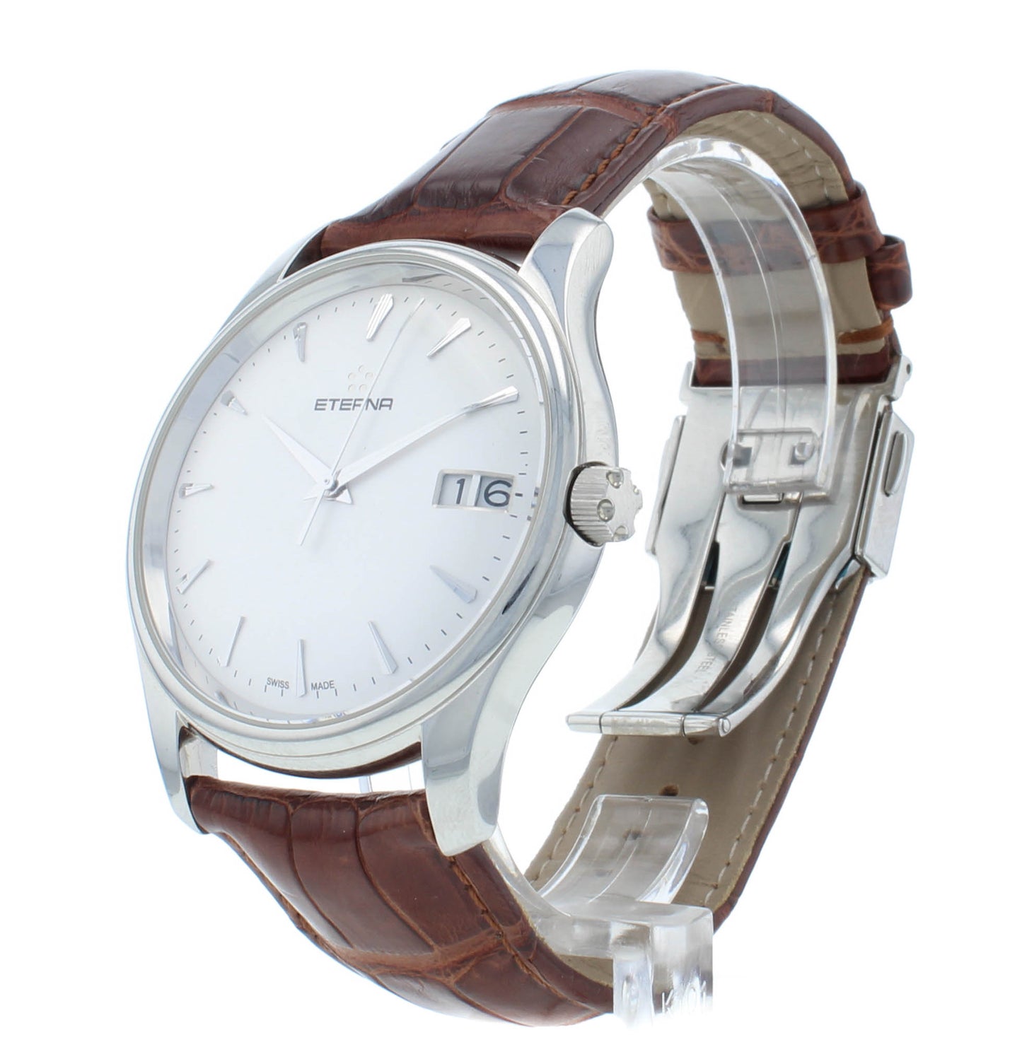 Eterna Vaughan Big Date 42mm Automatic Silver Dial Men's Watch 7630.41.61.1185