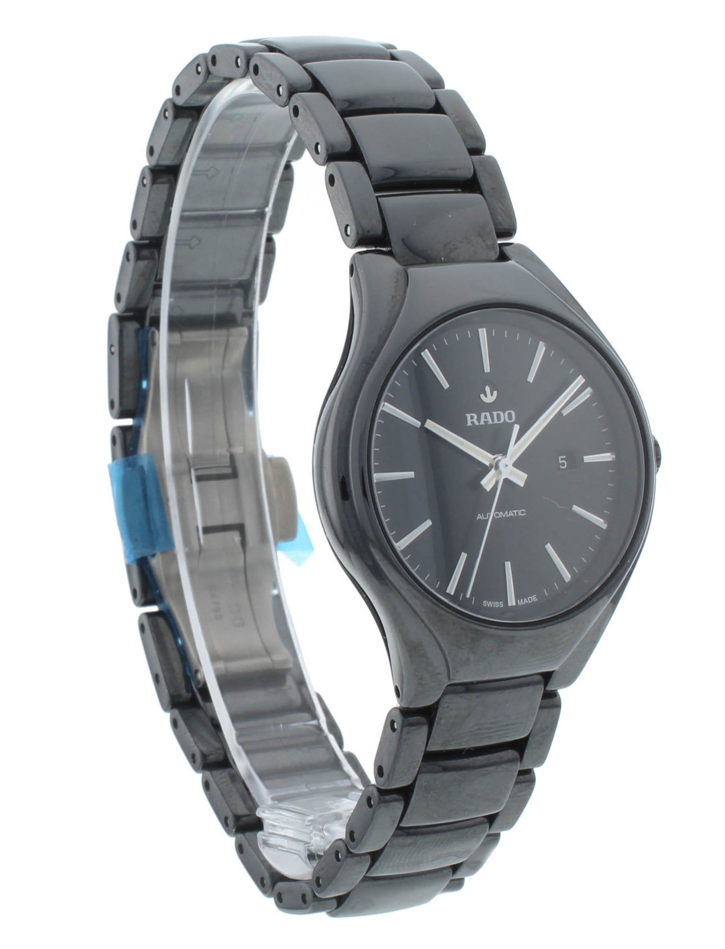 Rado True 30mm Automatic Black Dial Ceramic Ladies Watch R27242152