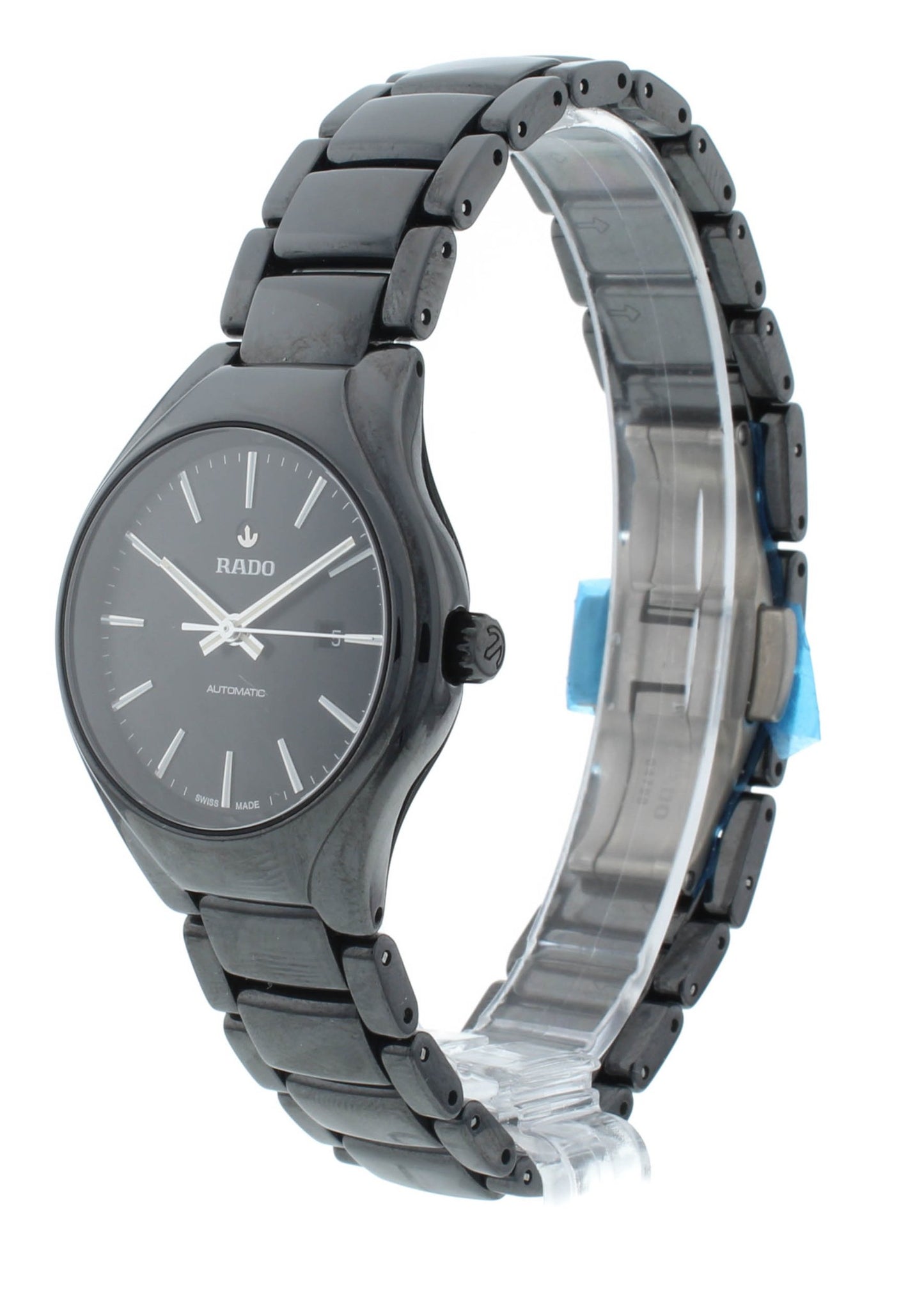 Rado True 30mm Automatic Black Dial Ceramic Ladies Watch R27242152