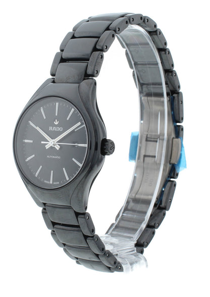Rado True 30mm Automatic Black Dial Ceramic Ladies Watch R27242152