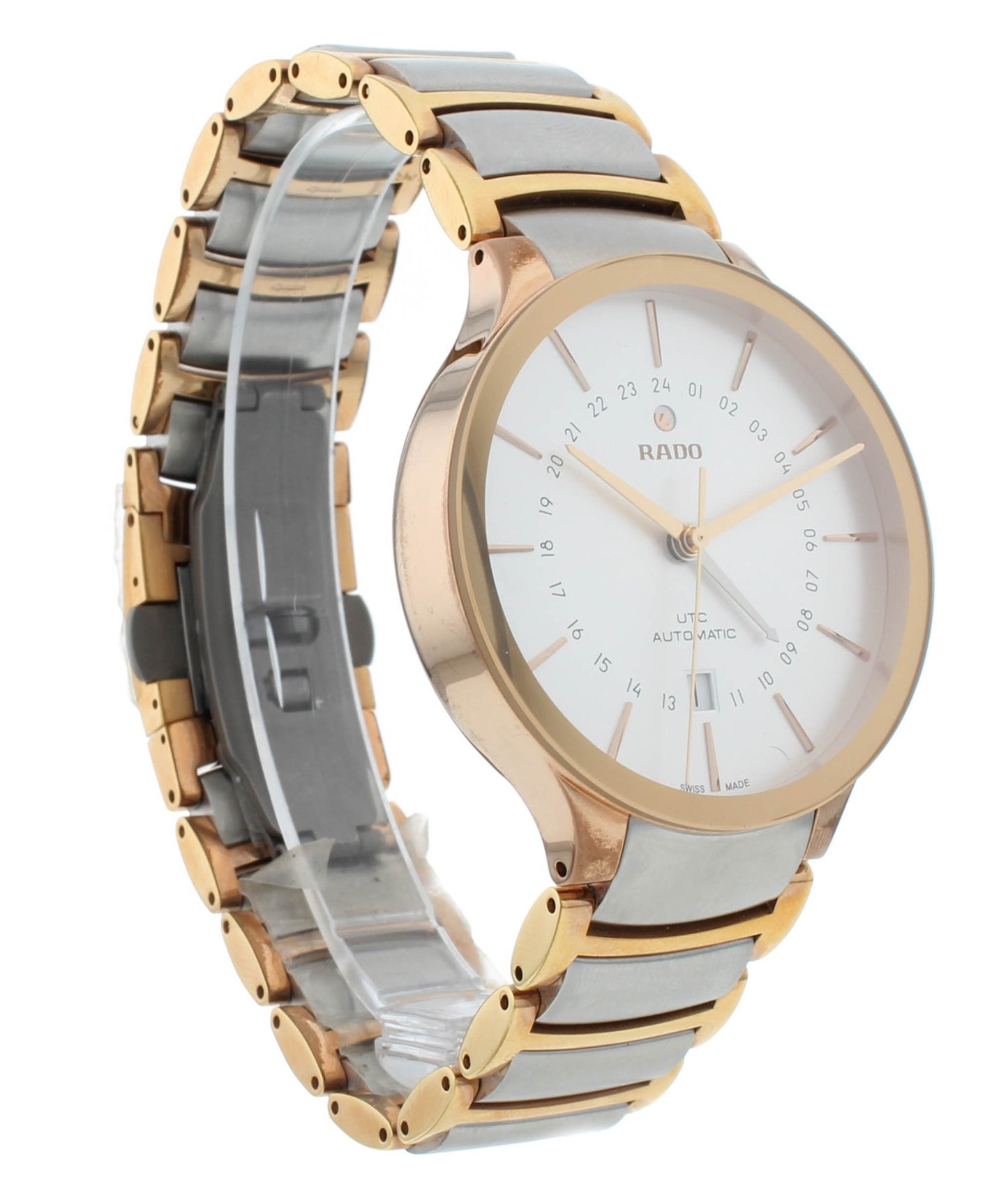 Rado Centrix Automatic Silver Dial Two-Tone UTC 40mm Men's Watch R30162013