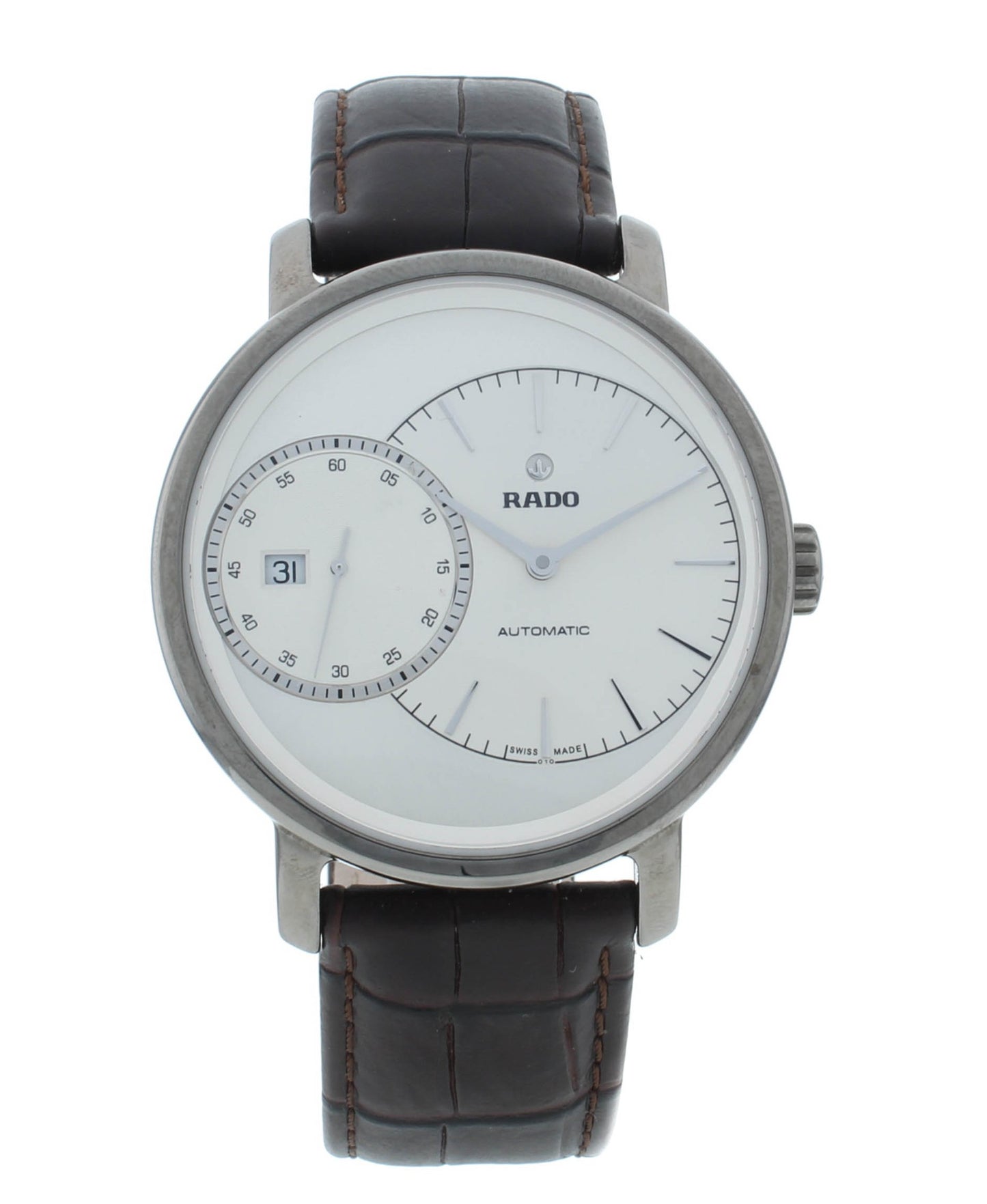 Rado DiaMaster Grande Seconde Automatic 43mm White Dial Men's Watch R14129106