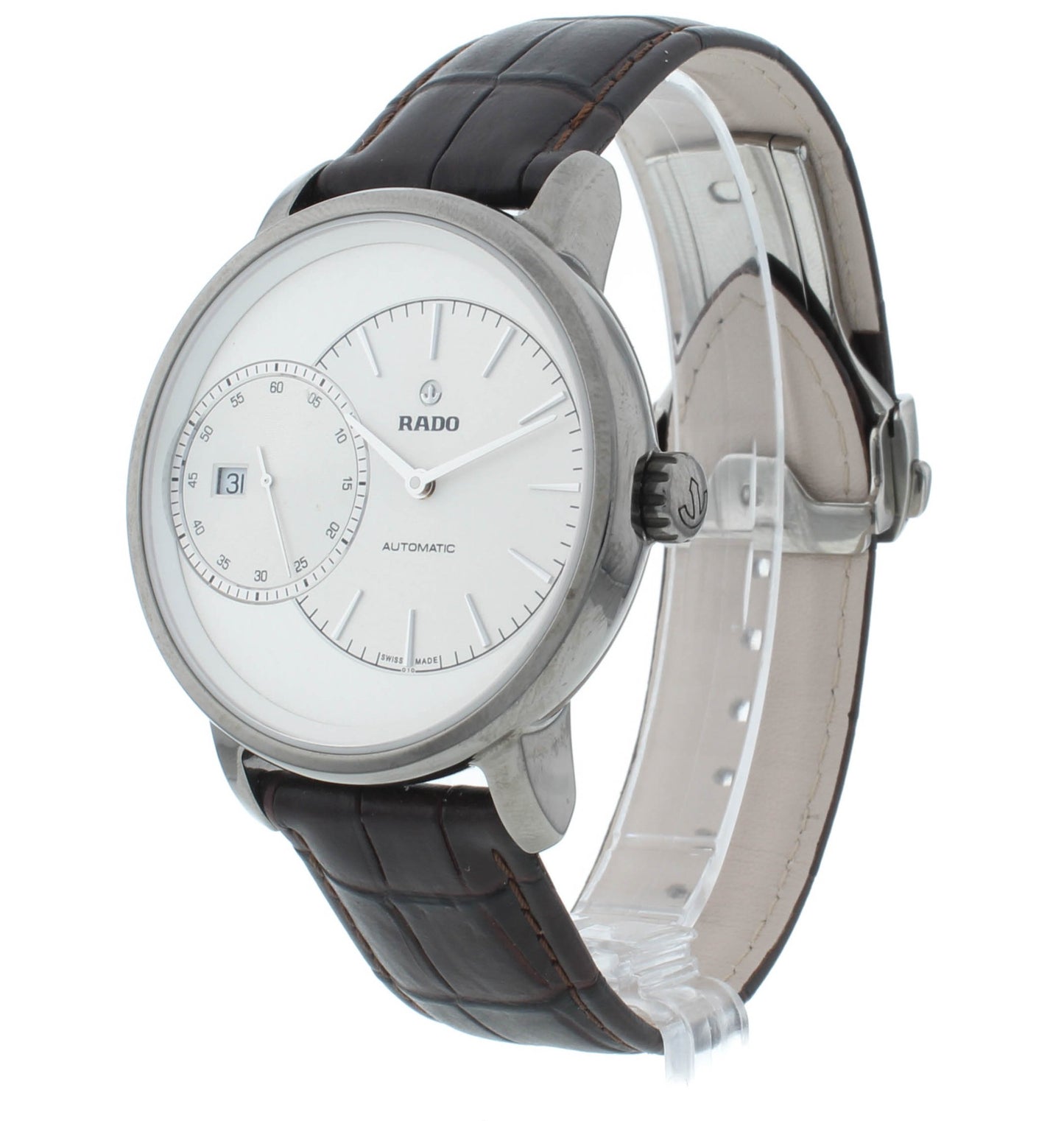 Rado DiaMaster Grande Seconde Automatic 43mm White Dial Men's Watch R14129106