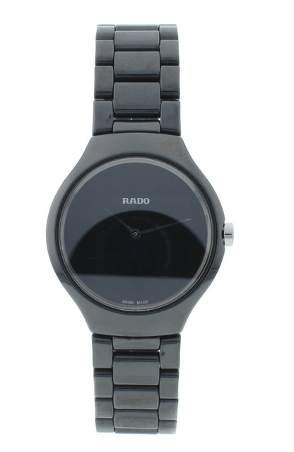Rado True Thinline 29mm Ceramic Quartz Black Dial Ladies Watch R27742192