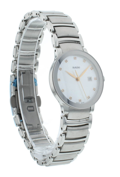 Rado Centrix 28mm Quartz White MOP Diamond Dial Ladies Watch R30928913