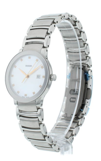 Rado Centrix 28mm Quartz White MOP Diamond Dial Ladies Watch R30928913