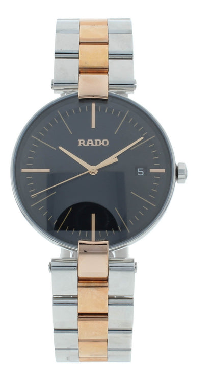 Rado Coupole 36mm Black Dial Two-Tone Quartz Ladies Watch R22852173