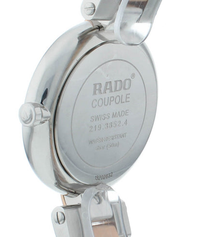 Rado Coupole 36mm Black Dial Two-Tone Quartz Ladies Watch R22852173