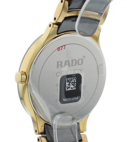 Rado Centrix Quartz 38mm Black Dial Ceramic Two-Tone Men's Watch R30929152