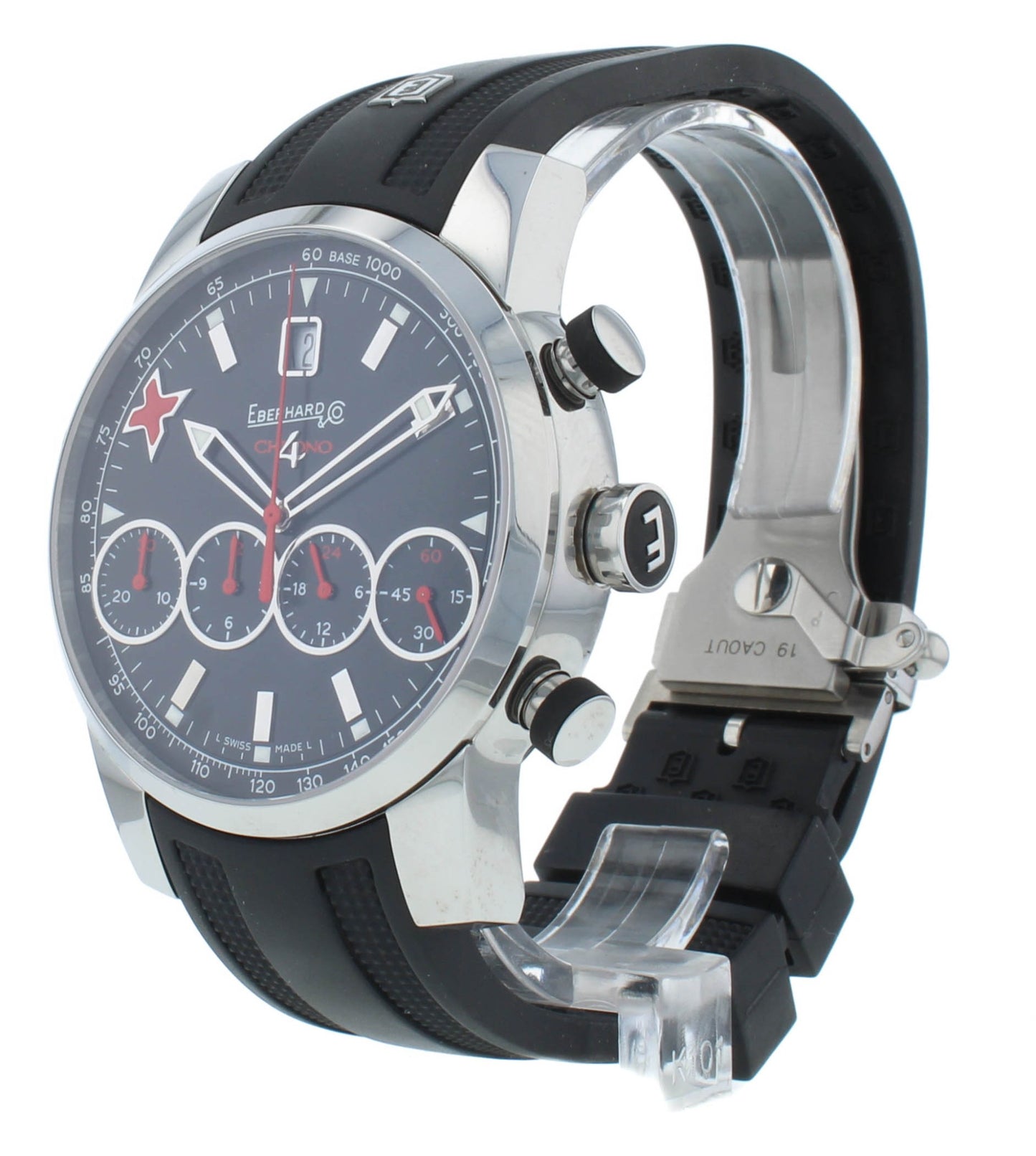 Eberhard & Co. Chrono 4 43mm Auto Limited Edition Black Dial Men's Watch 31054