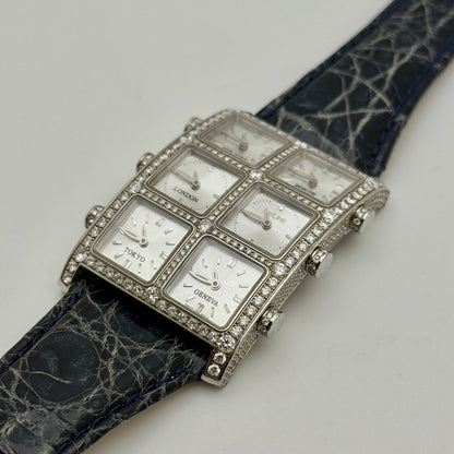 IceLink Senator Six Time Zone 33X45mm Quartz Unisex Watch PVDSATNDA