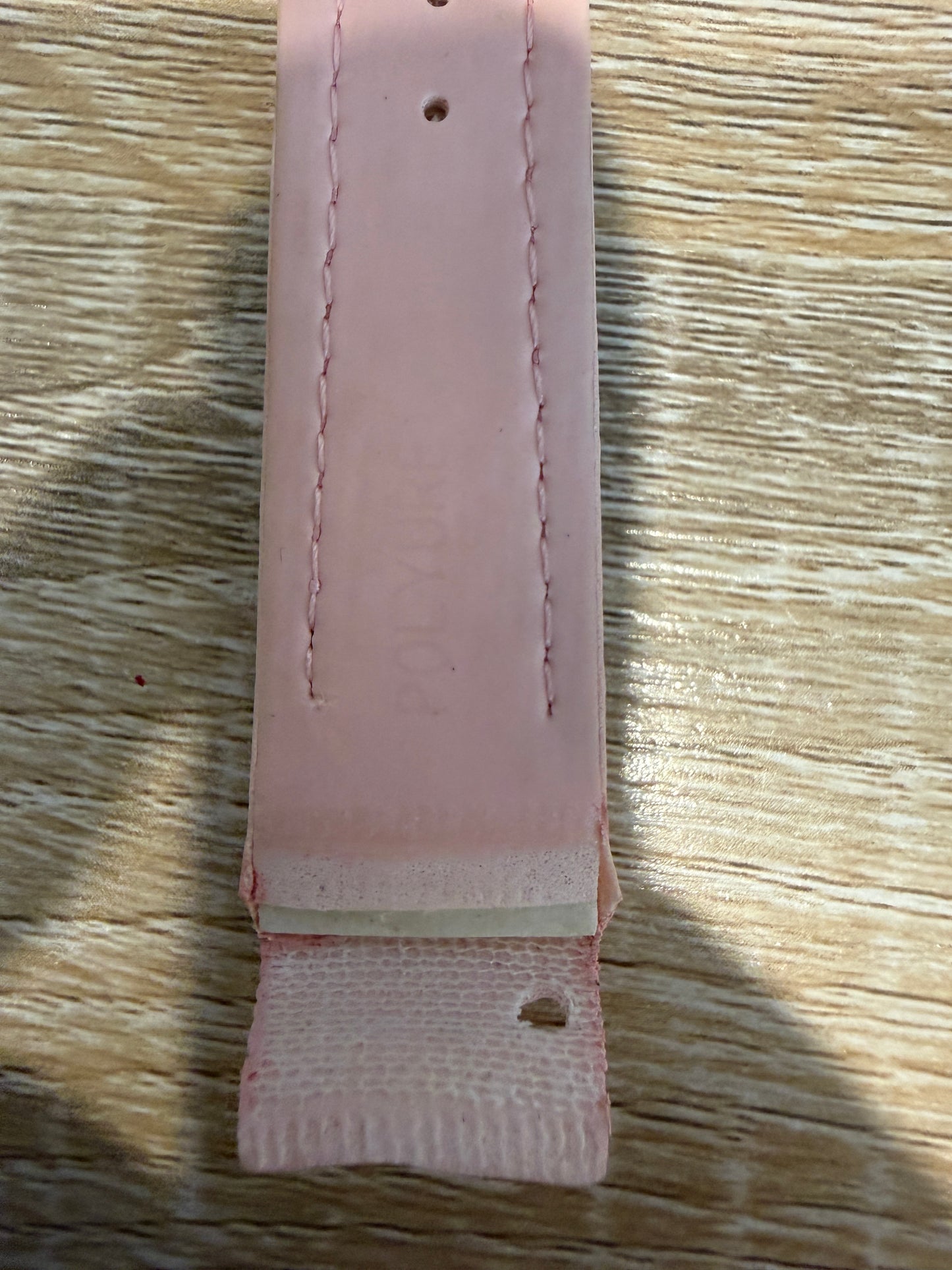 Pre-Owned Original Jacob & Co. Polyurethane 20mm Pink Strap With Steel Buckle