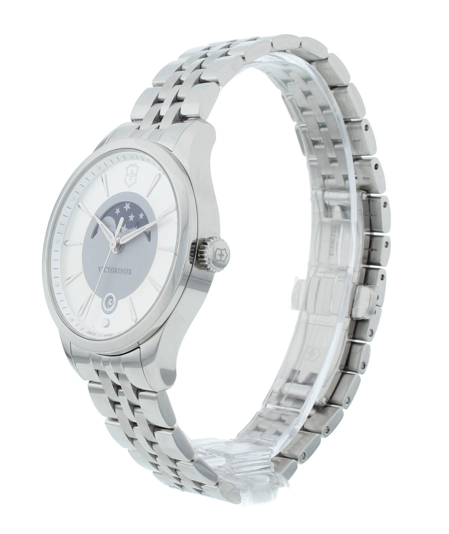 Victorinox Alliance Moonphase Silver Dial 35mm Quartz Men's Watch 241833