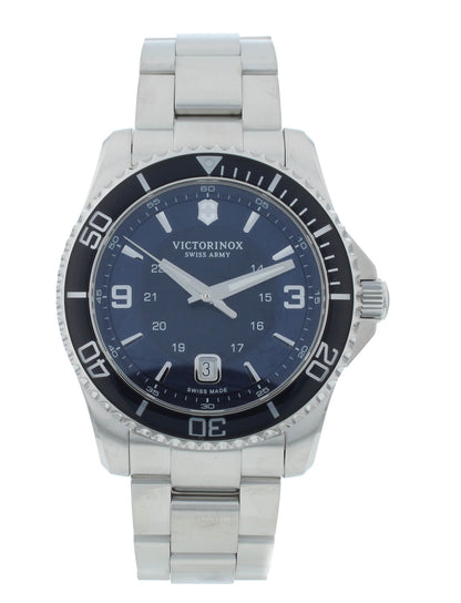 Victorinox Maverick Quartz Stainless Steel Blue Dial 44mm Men's Watch 241602