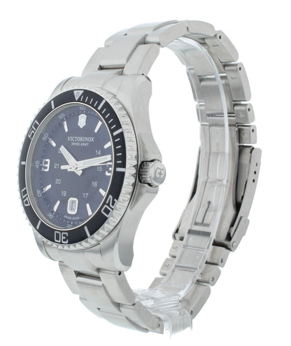 Victorinox Maverick Quartz Stainless Steel Blue Dial 44mm Men's Watch 241602