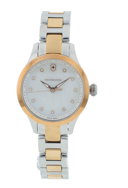 Victorinox Alliance 28mm White Diamond Dial Two-Tone Quartz Ladies Watch 241877