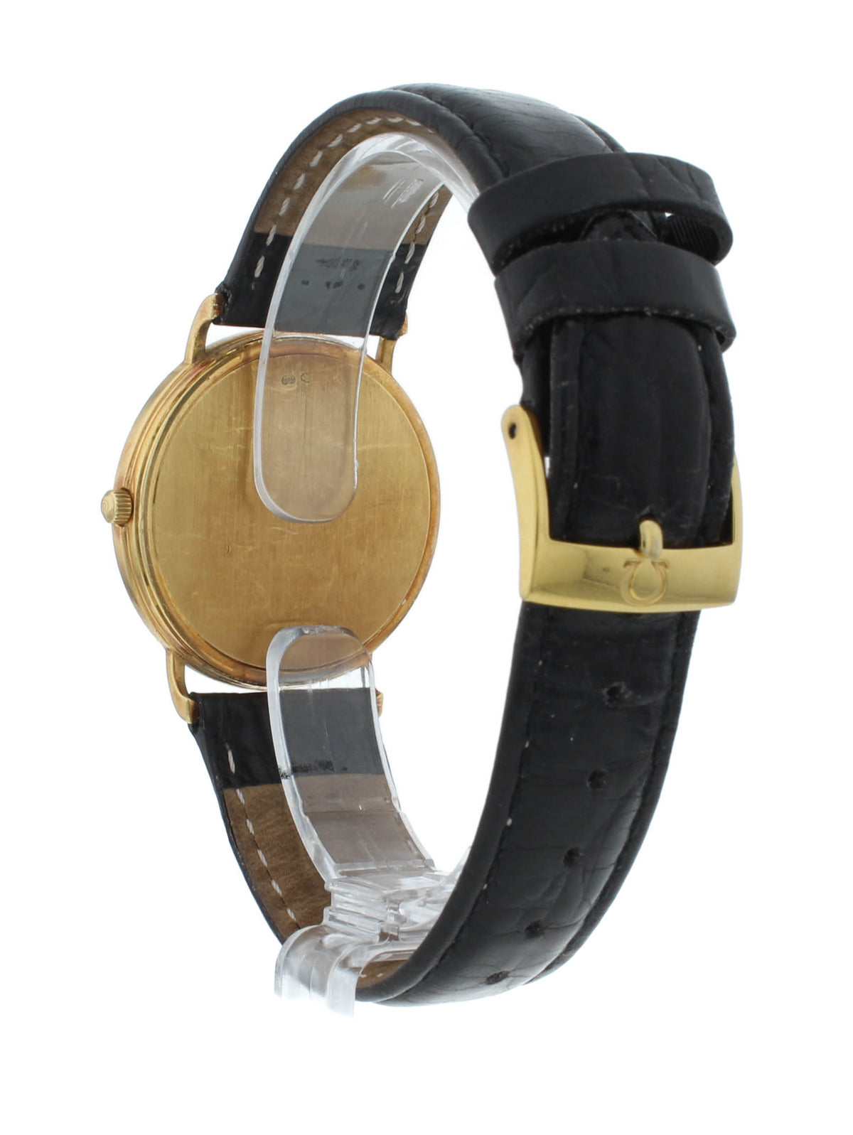 Omega DeVille 32.5mm Quartz 18k Yellow Gold White Dial Men's Watch 7910.23.01