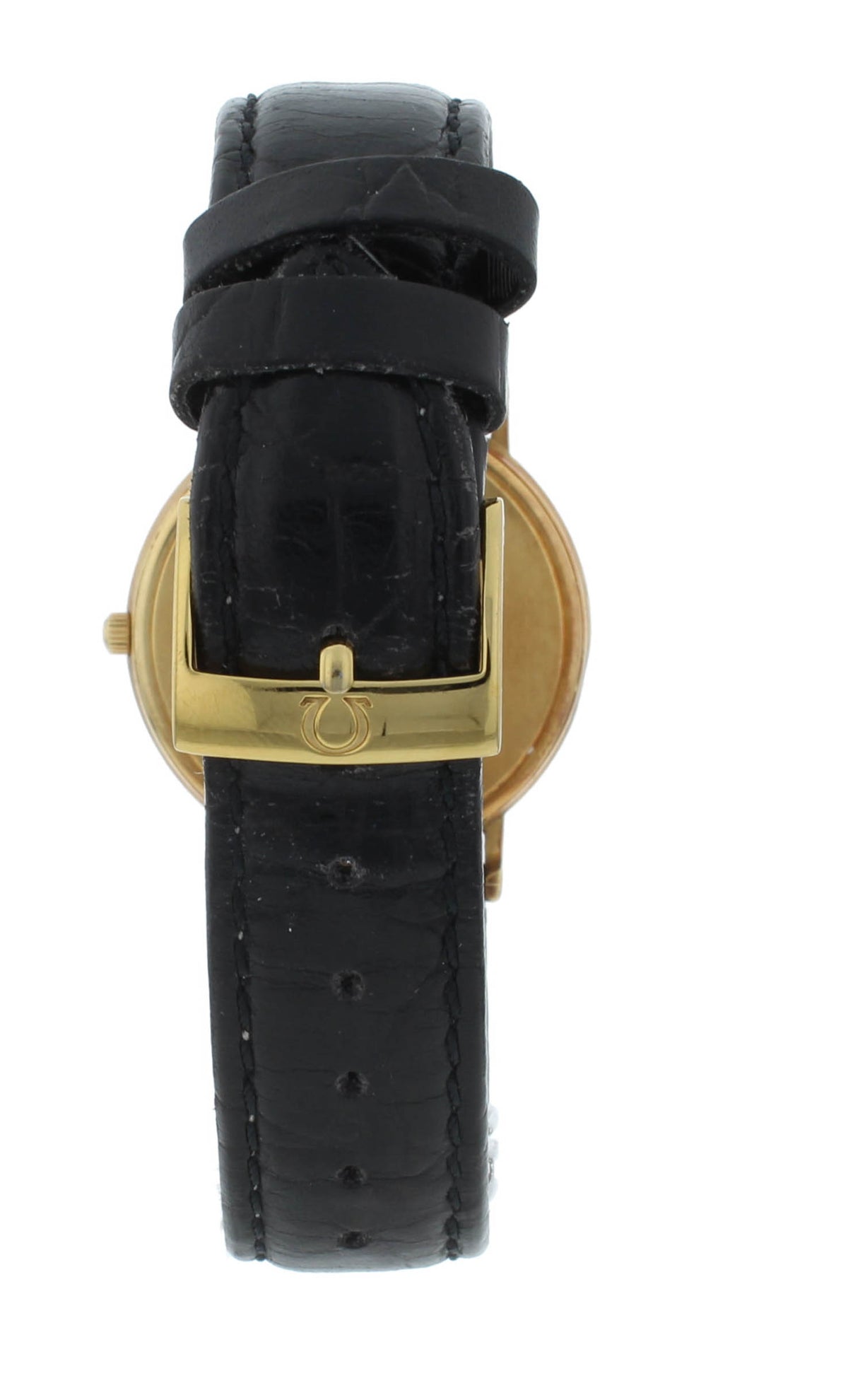 Omega DeVille 32.5mm Quartz 18k Yellow Gold White Dial Men's Watch 7910.23.01