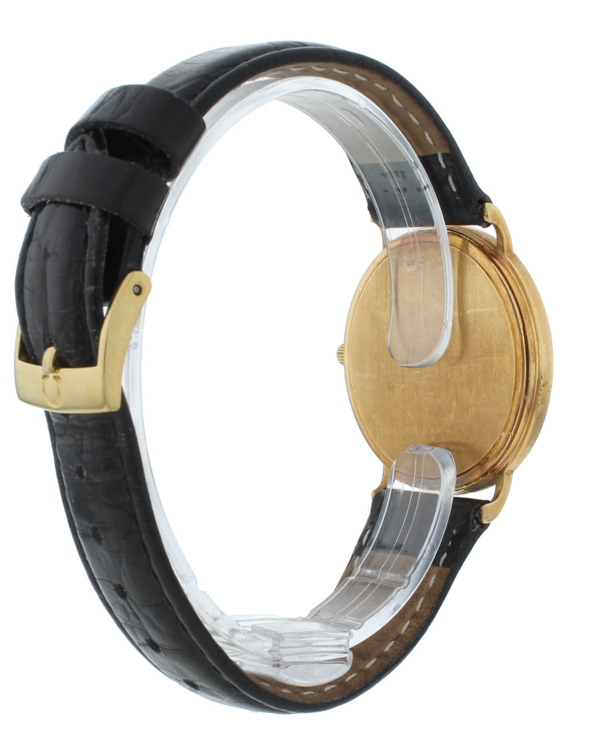 Omega DeVille 32.5mm Quartz 18k Yellow Gold White Dial Men's Watch 7910.23.01