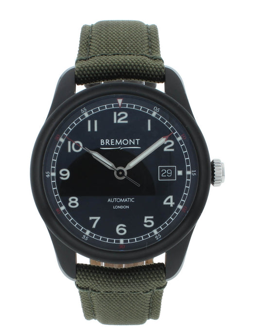Bremont Airco Mach 1 Jet Black Dial 40mm Automatic Men's Watch AIRCO-M1-JET-R-S