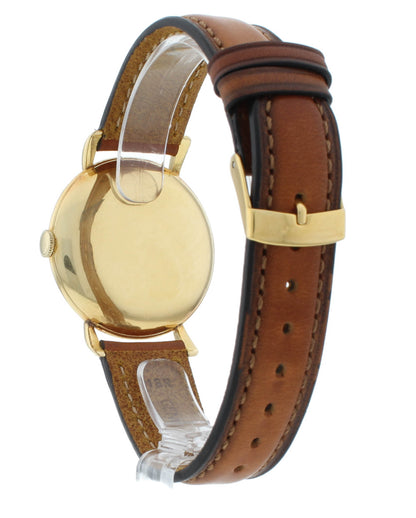 IWC 36mm Manual Hand Wind 18k Yellow Gold Aftermarket Strap Vintage Men's Watch