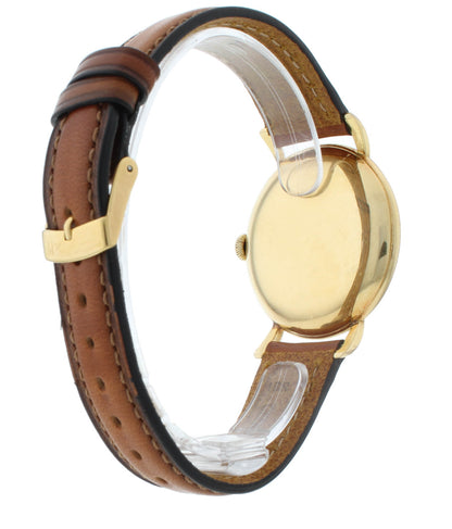 IWC 36mm Manual Hand Wind 18k Yellow Gold Aftermarket Strap Vintage Men's Watch