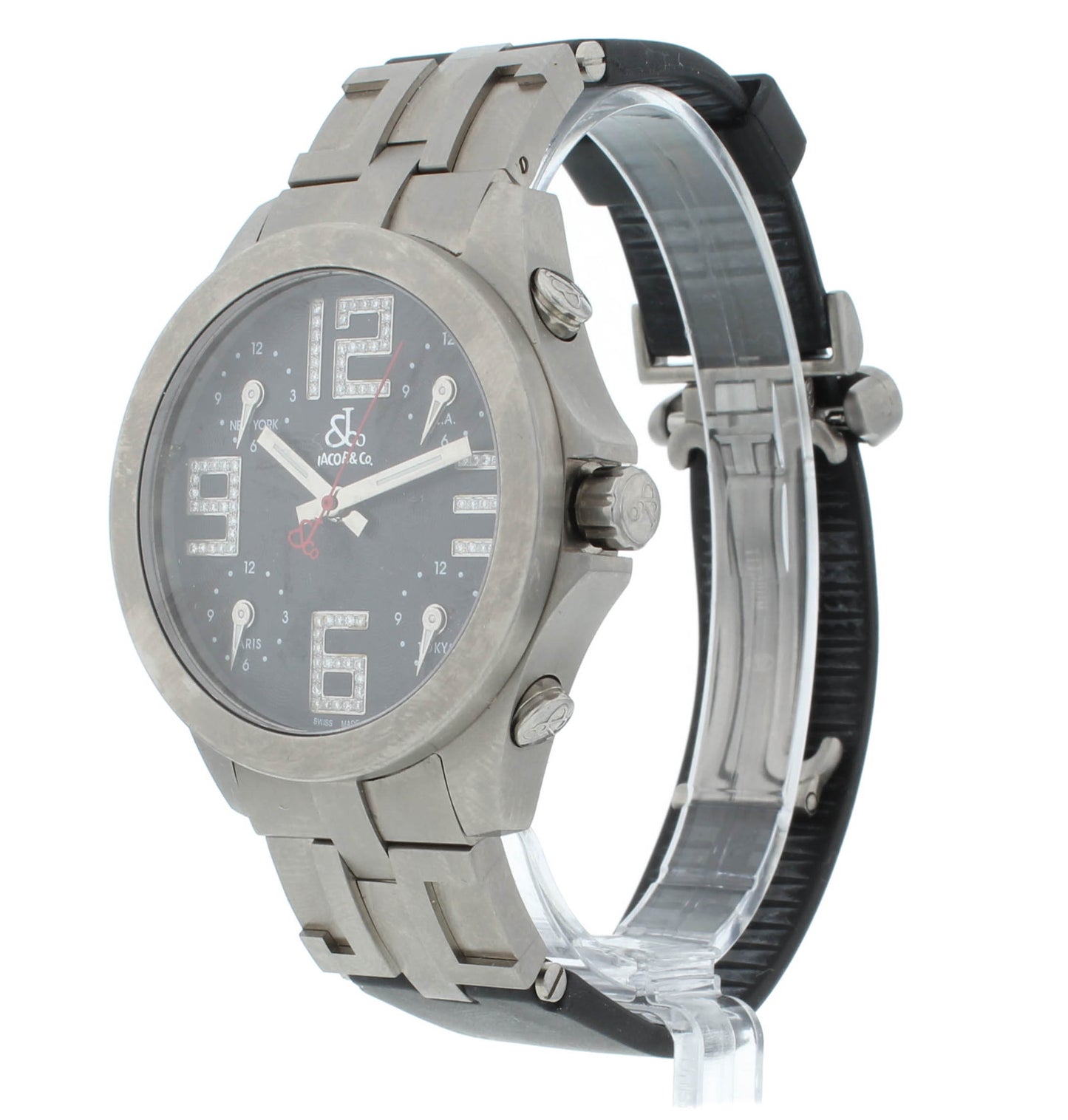 Jacob & Co. Five Time 43mm Zone Paris LTD Edition Titanium Quartz Men's Watch