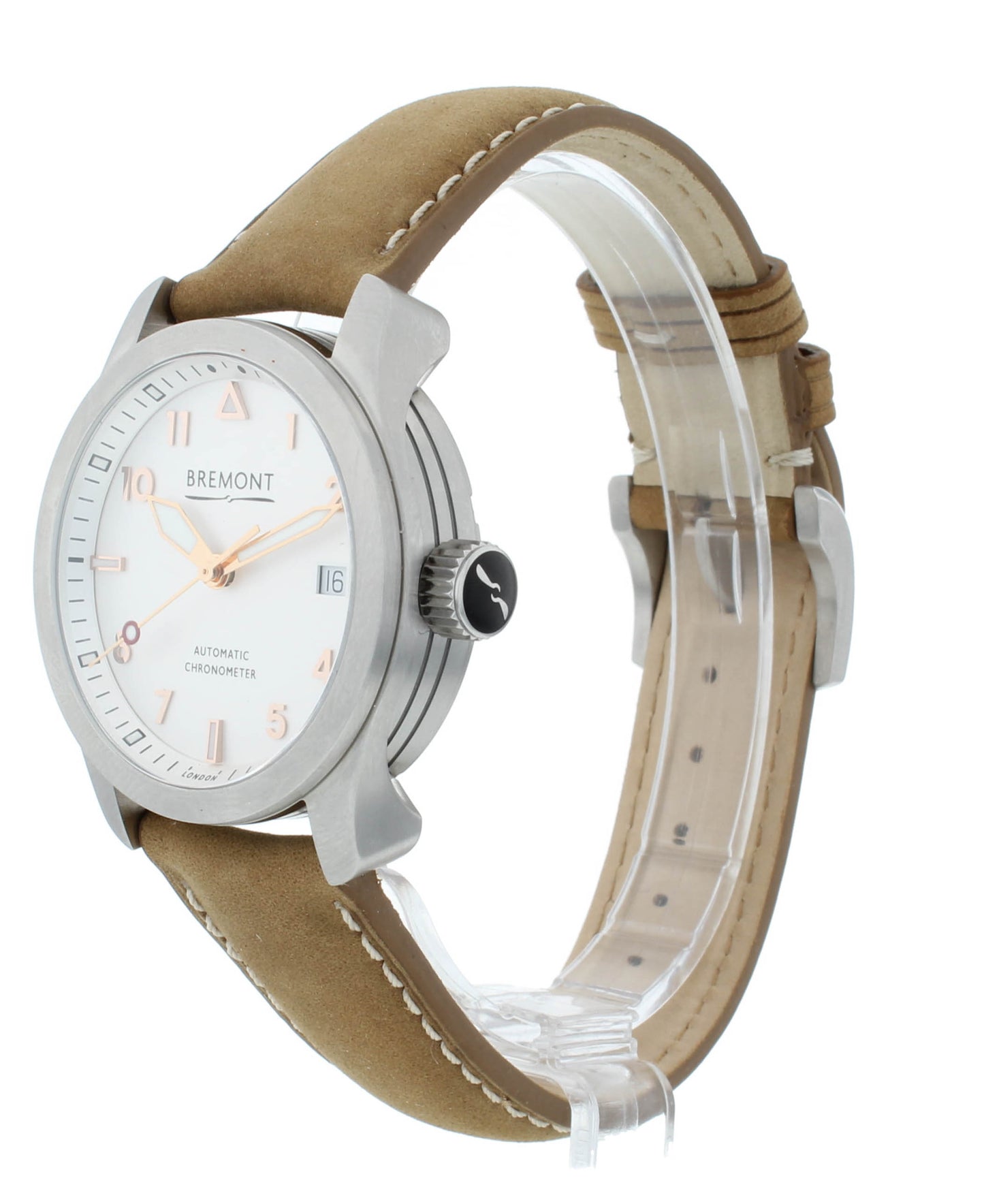Bremont Solo 37 Stainless Steel White Dial Automatic Mens Watch SOLO37-SI-RG-R-S