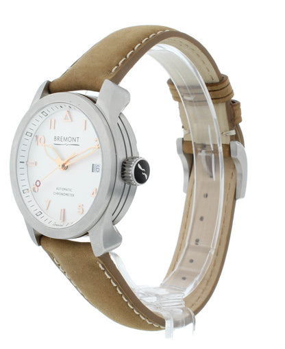Bremont Solo 37 Stainless Steel White Dial Automatic Mens Watch SOLO37-SI-RG-R-S