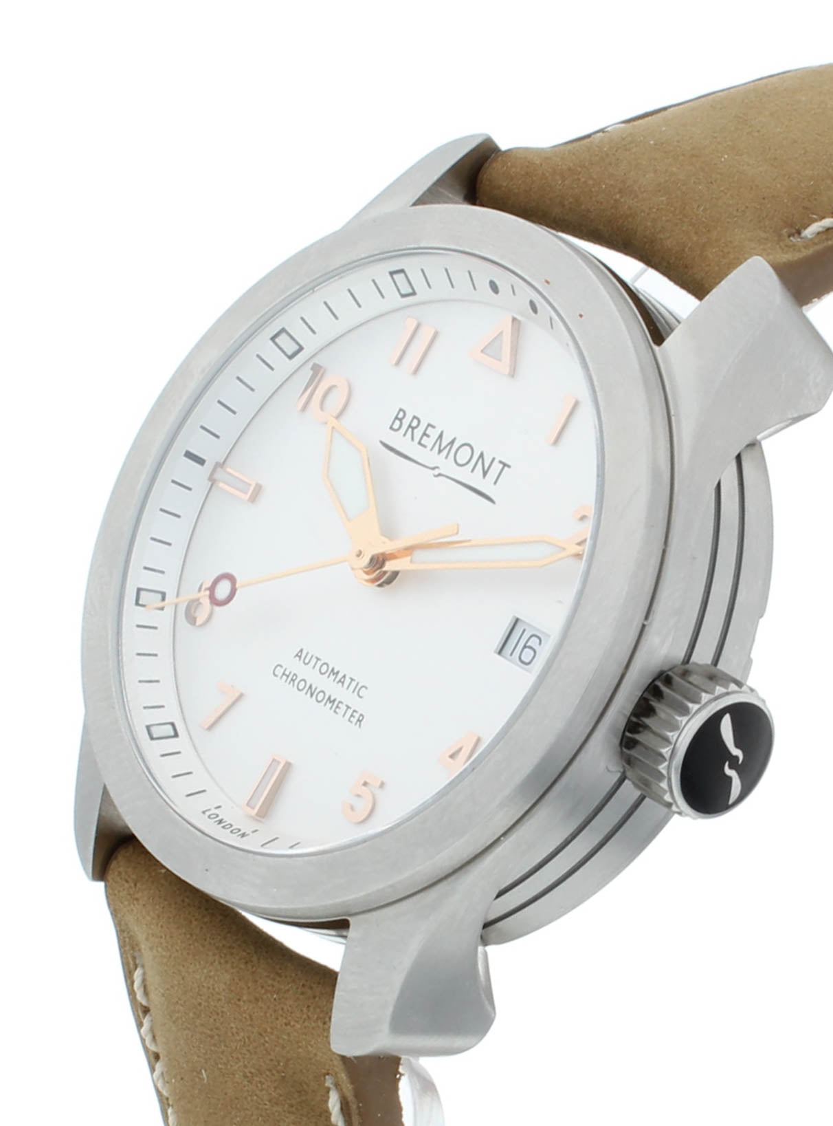 Bremont Solo 37 Stainless Steel White Dial Automatic Mens Watch SOLO37-SI-RG-R-S