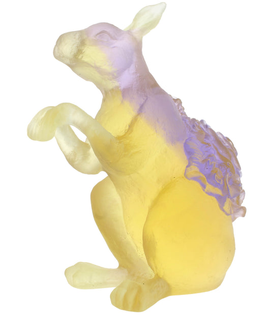 Daum France Rabbit Wonderland Crystal Sculpture Pâte de Verre Art Glass 05413
