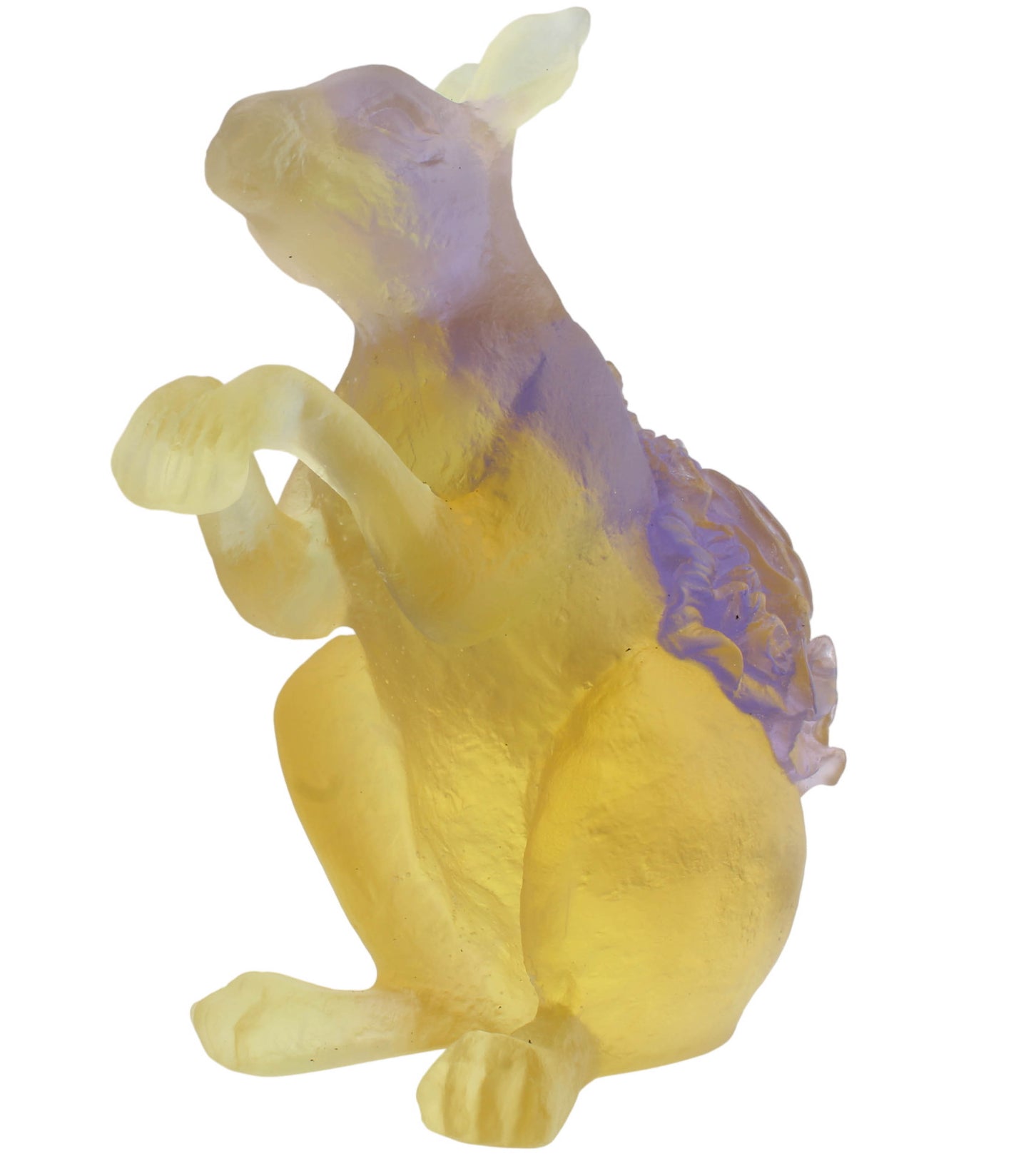 Daum France Rabbit Wonderland Crystal Sculpture Pâte de Verre Art Glass 05413