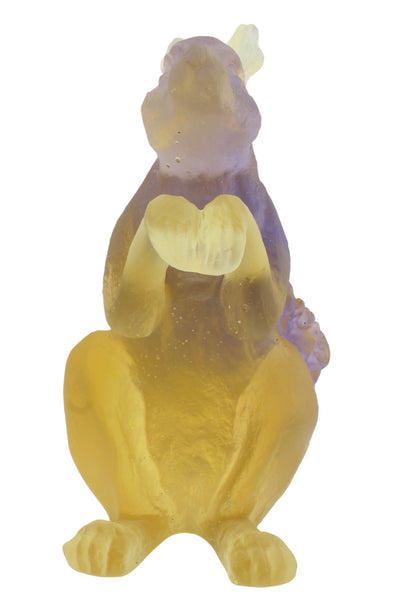 Daum France Rabbit Wonderland Crystal Sculpture Pâte de Verre Art Glass 05413
