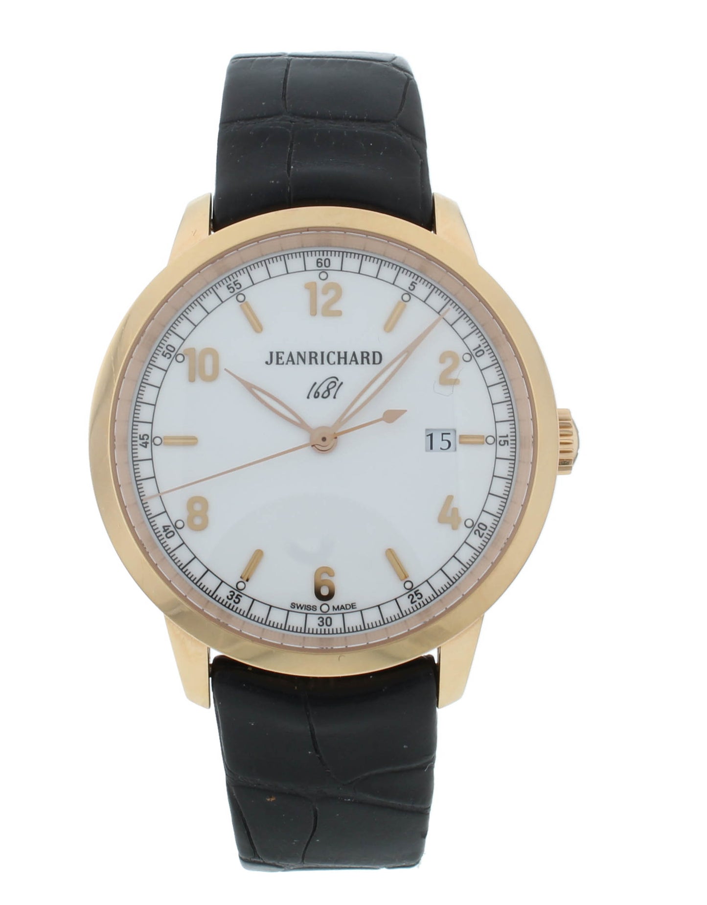Jean Richard 1681 41mm Automatic 18k Rose Gold Men's Watch 60300-52-151-AA6