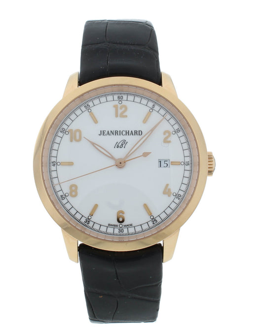 Jean Richard 1681 41mm Automatic 18k Rose Gold Men's Watch 60300-52-151-AA6
