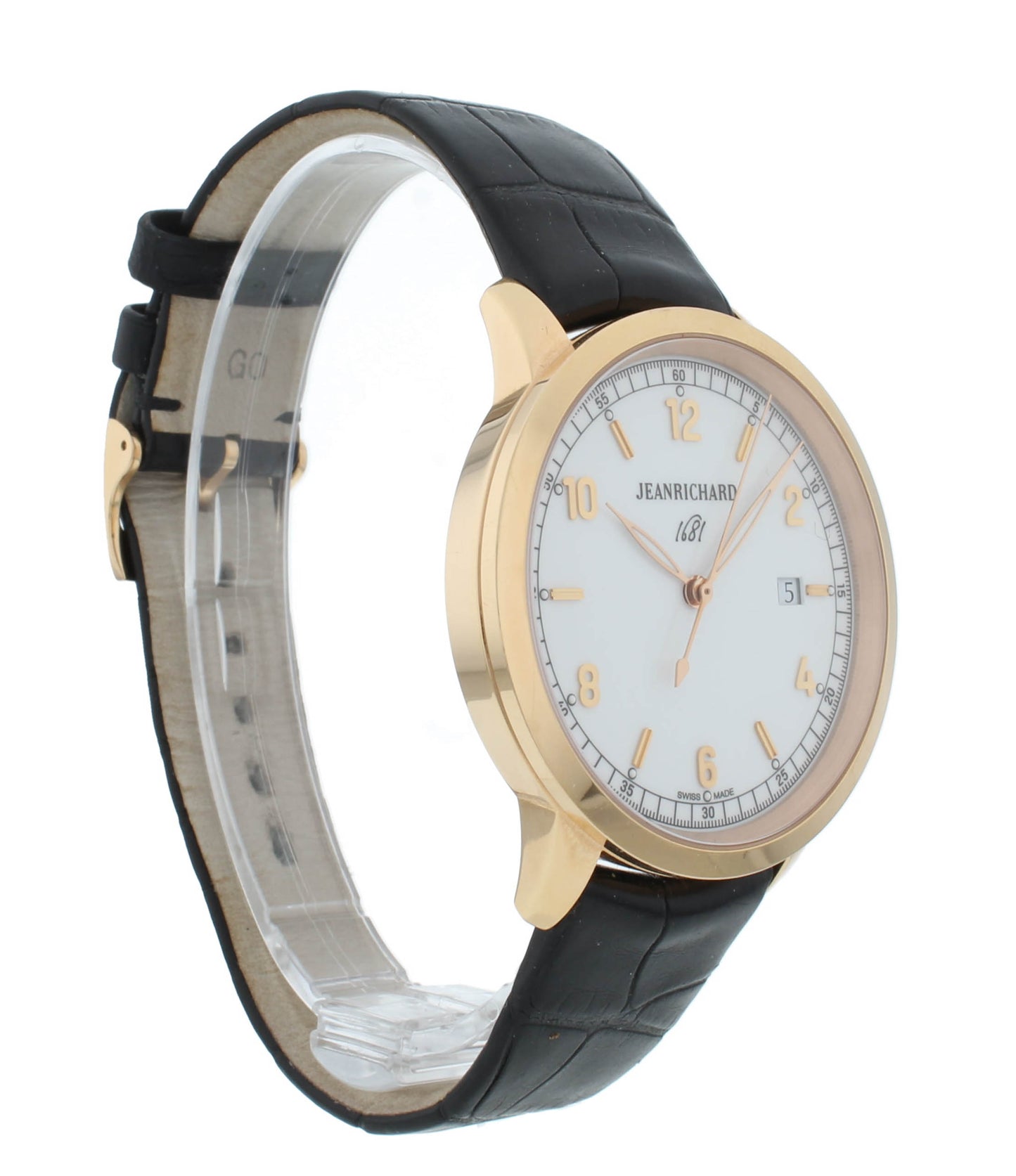 Jean Richard 1681 41mm Automatic 18k Rose Gold Men's Watch 60300-52-151-AA6