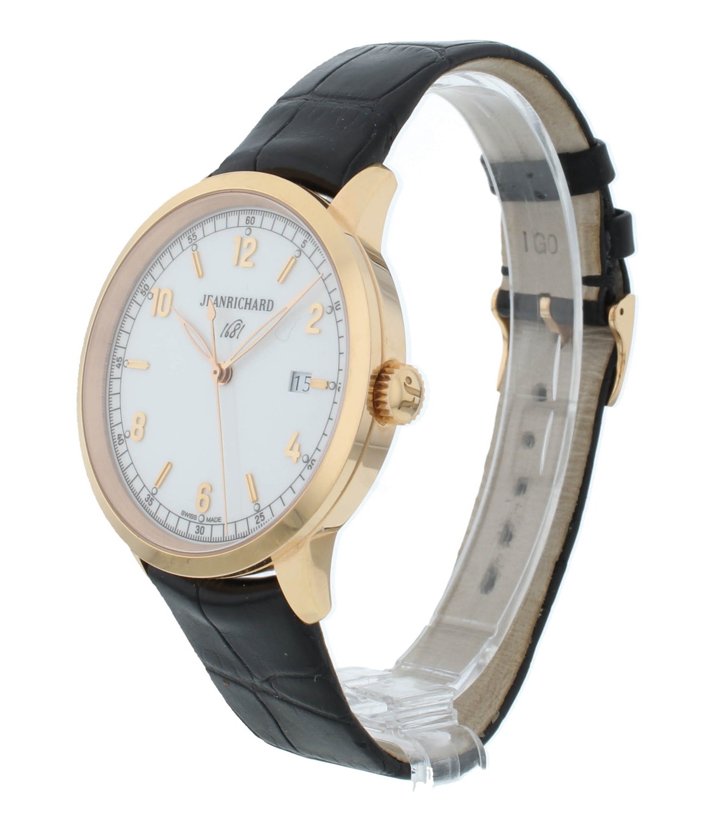 Jean Richard 1681 41mm Automatic 18k Rose Gold Men's Watch 60300-52-151-AA6