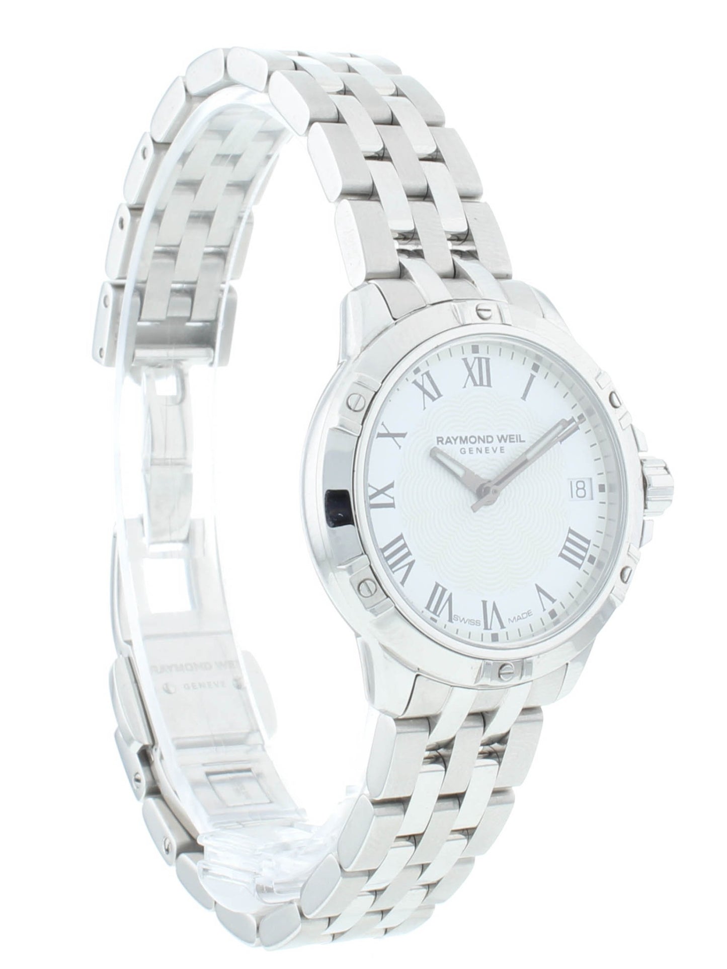Pre-Owned Raymond Weil Tango 30mm Quartz White Dial Ladies Watch 5960-ST-00300