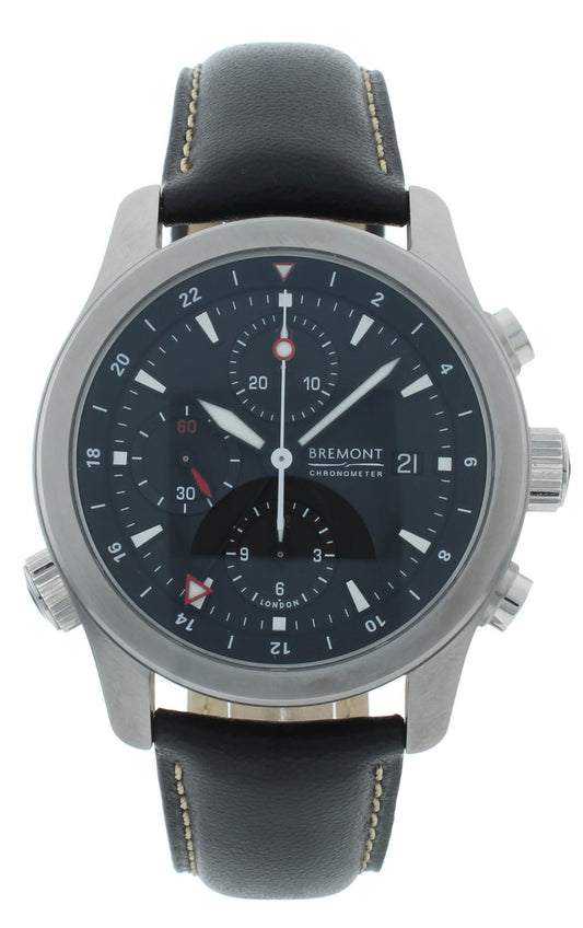 Bremont ALT1 Chrono World-Time Black Dial 43mm Auto Mens Watch ALT1-WT-BK-R-S