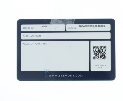 Bremont Broadsword Bronze 40mm Automatic Men's Watch BROADSWORD-BZ-TO-R-S