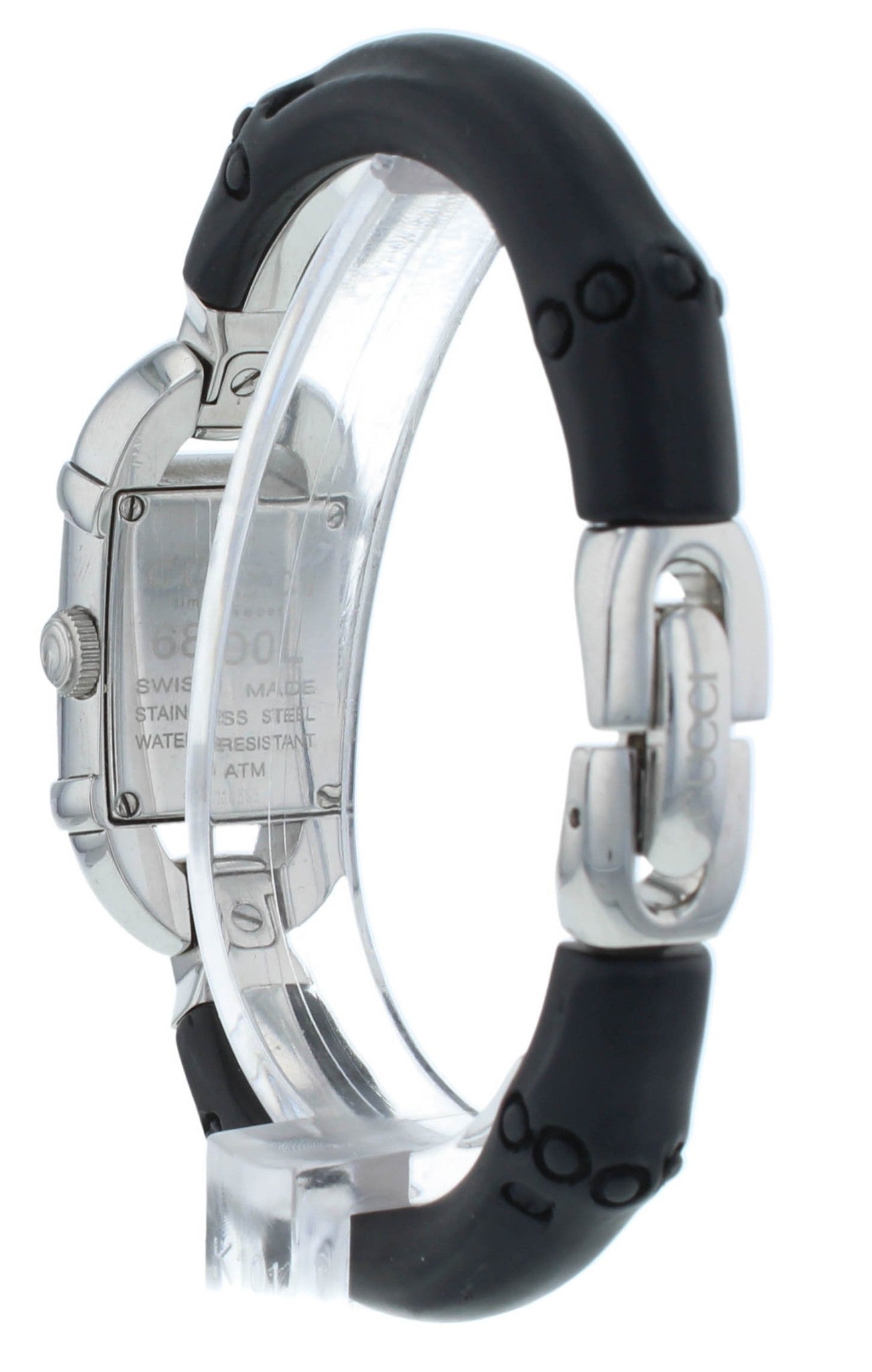 Gucci 6800 Series 16mm Quartz Silver Diamond Dial Ladies Watch YA068501