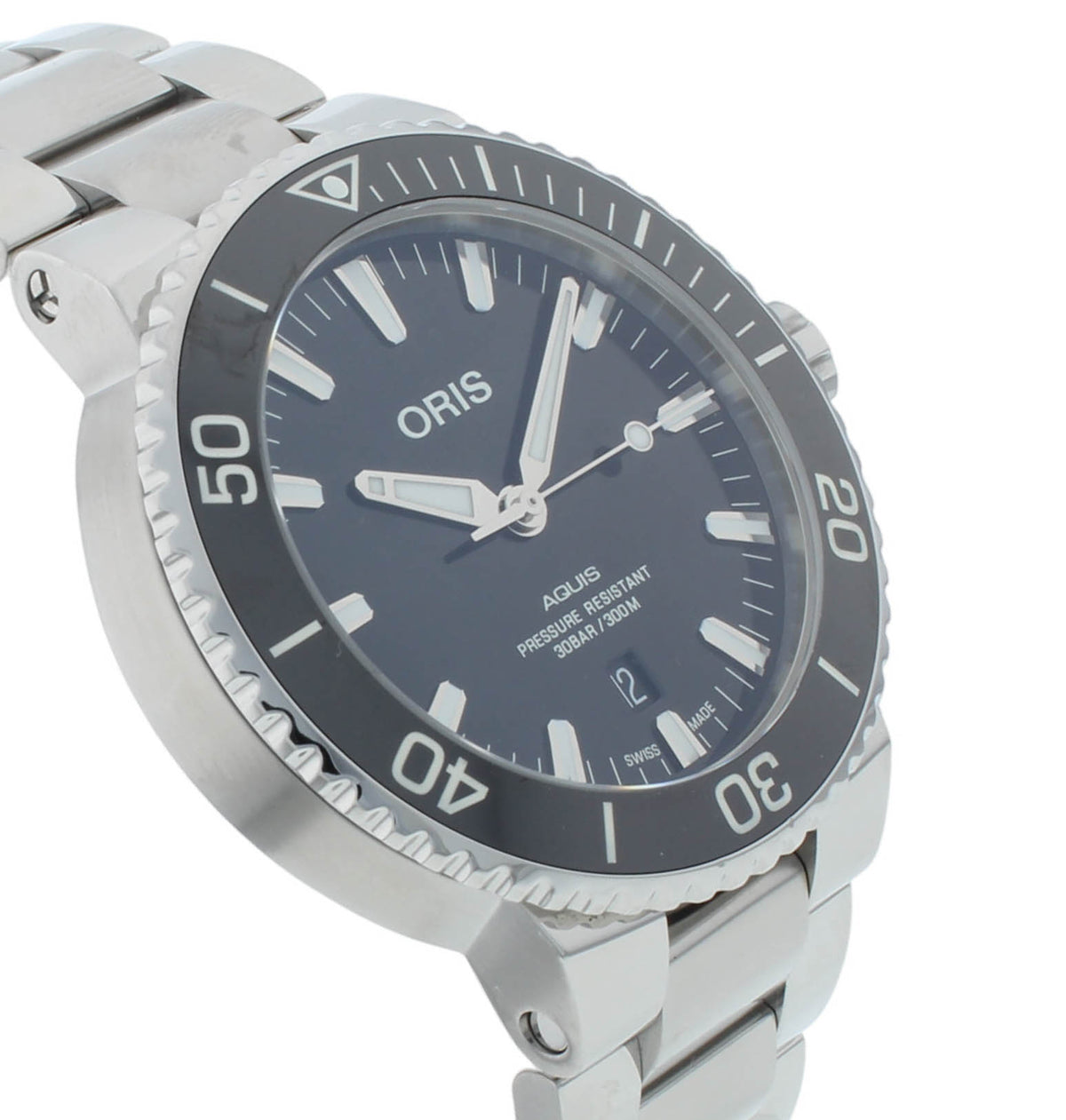 Oris Aquis Date 43.5mm Auto Black Dial Men's Watch 017337730 4134-0782405PEB